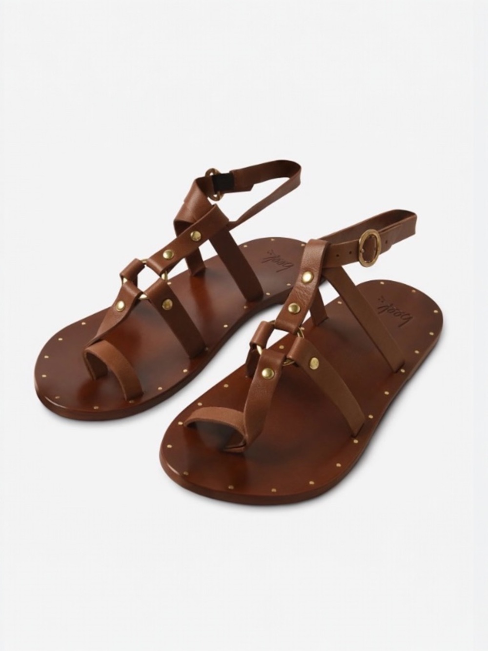 🆕BEEK Miner Leather Ankle Strap Sandal Tan Size 8 NIB